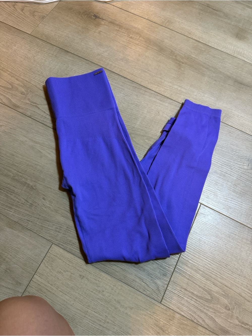 Savage X Fenty Vibrant Purple Ribbed High-Waist Leggings